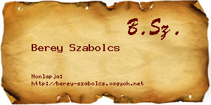 Berey Szabolcs névjegykártya